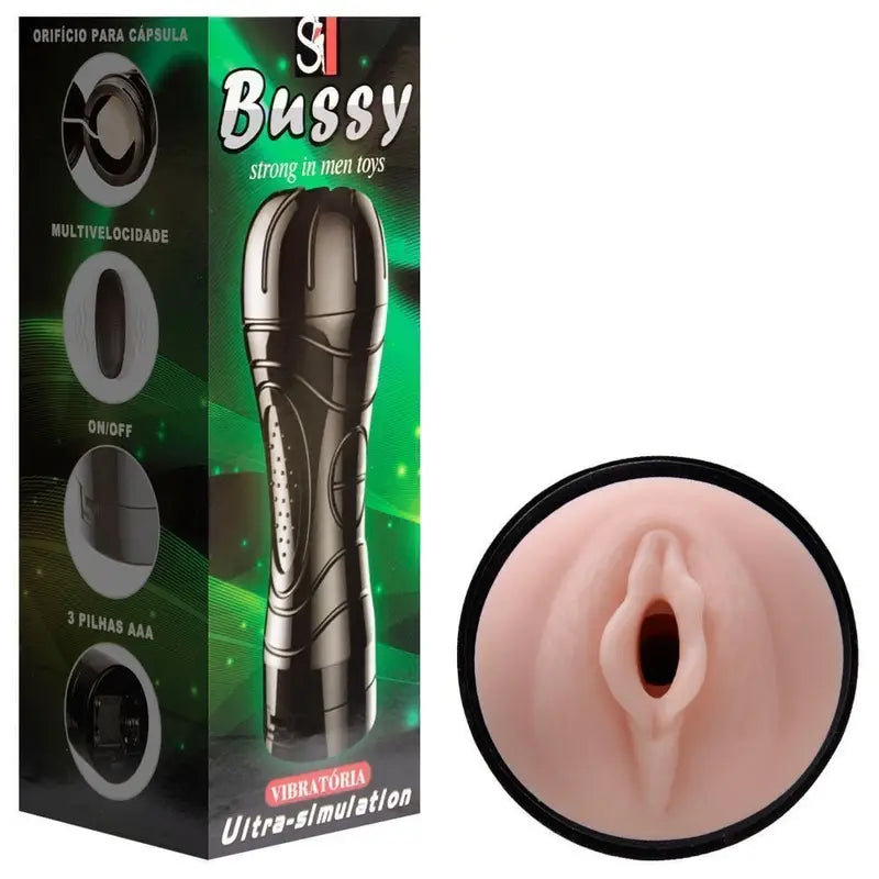 Masturbador Masculino Cyberskin Vibrador – Prazer Realista (lanterna)