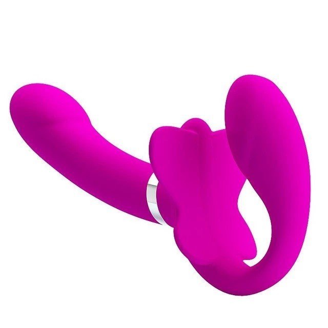 Vibrador Casal Strapless Valerie Pretty Love – 12 Vibrações Inversão