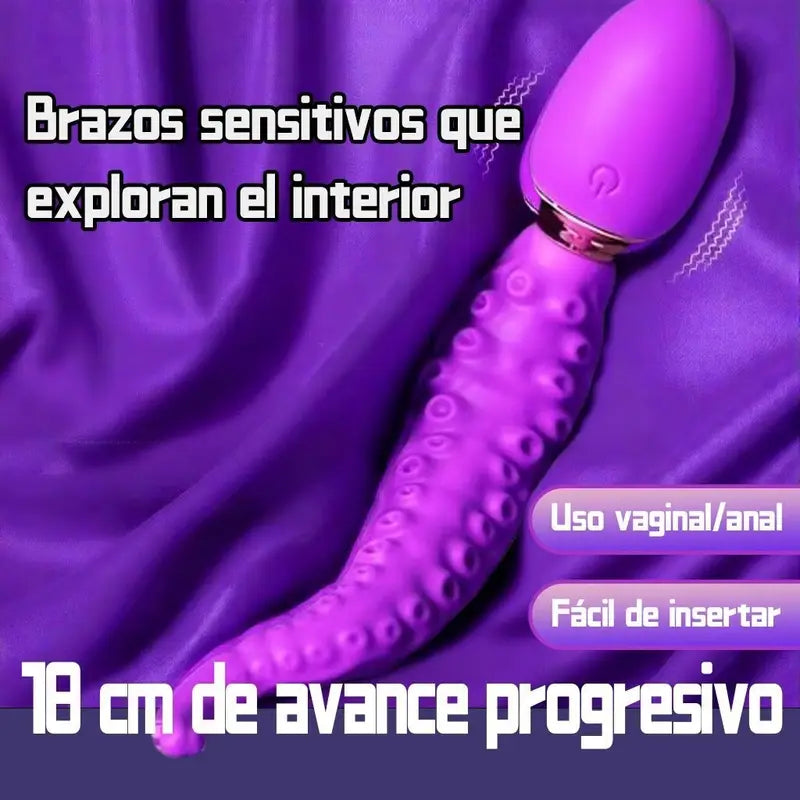 Vibrador Tentáculo 2 em 1: Balanço, Vibração e Duplo Motor