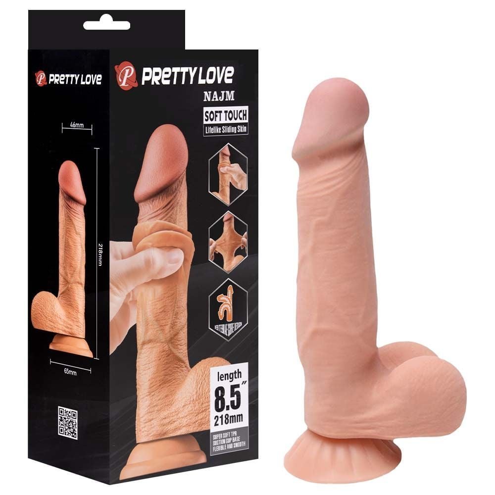 Pênis Realístico Pele Dupla 21,8 X 4,6cm Vipmix