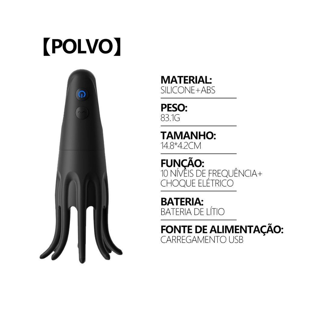 Massageador Pênis Masculino 10 Velocidade – Polvo Eletrizante
