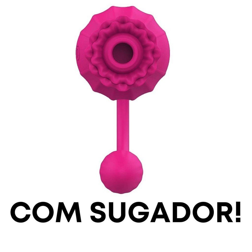 Vibrador Feminino Sugador Estimulador Rosa Ponto G