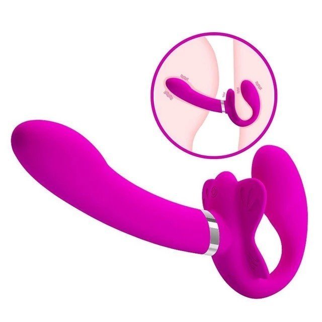 Vibrador Casal Strapless Valerie Pretty Love – 12 Vibrações Inversão